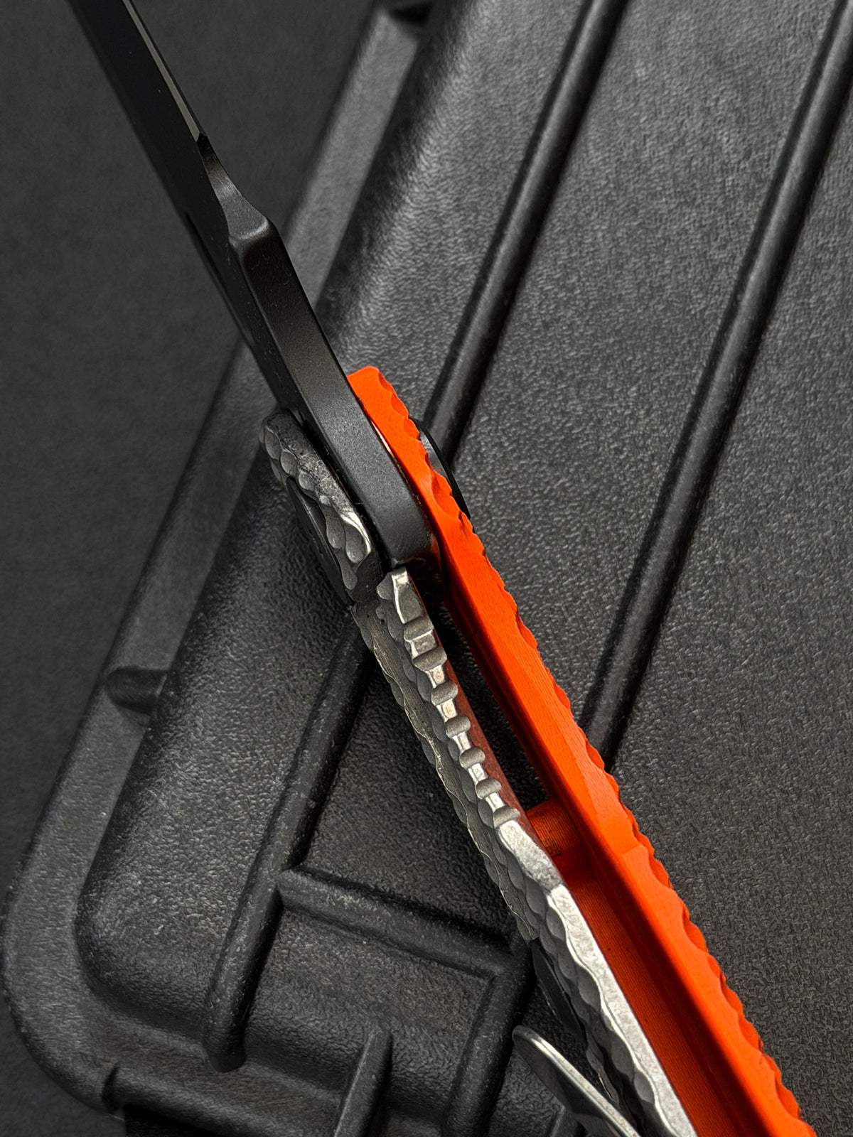Rare Strider Knives SnG DGG Tanto CPM MagnaCut – Orange G10 / Titanium