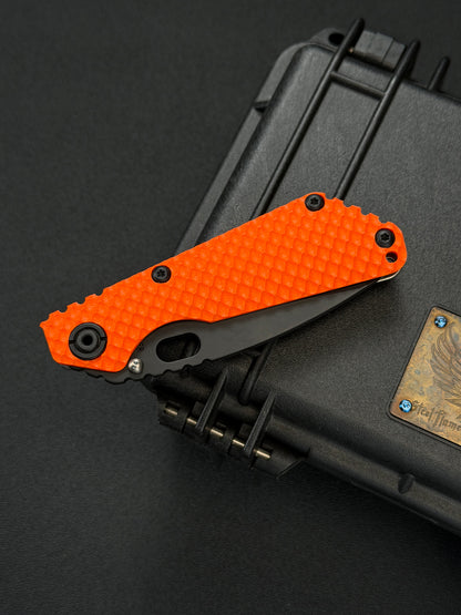 Rare Strider Knives SnG DGG Tanto CPM MagnaCut – Orange G10 / Titanium
