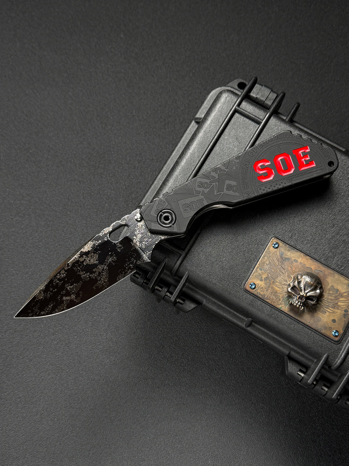 超希少 Strider Knives × SOE コラボ SMF CTS-XHP｜レーザー・デジタルカモ｜USA製