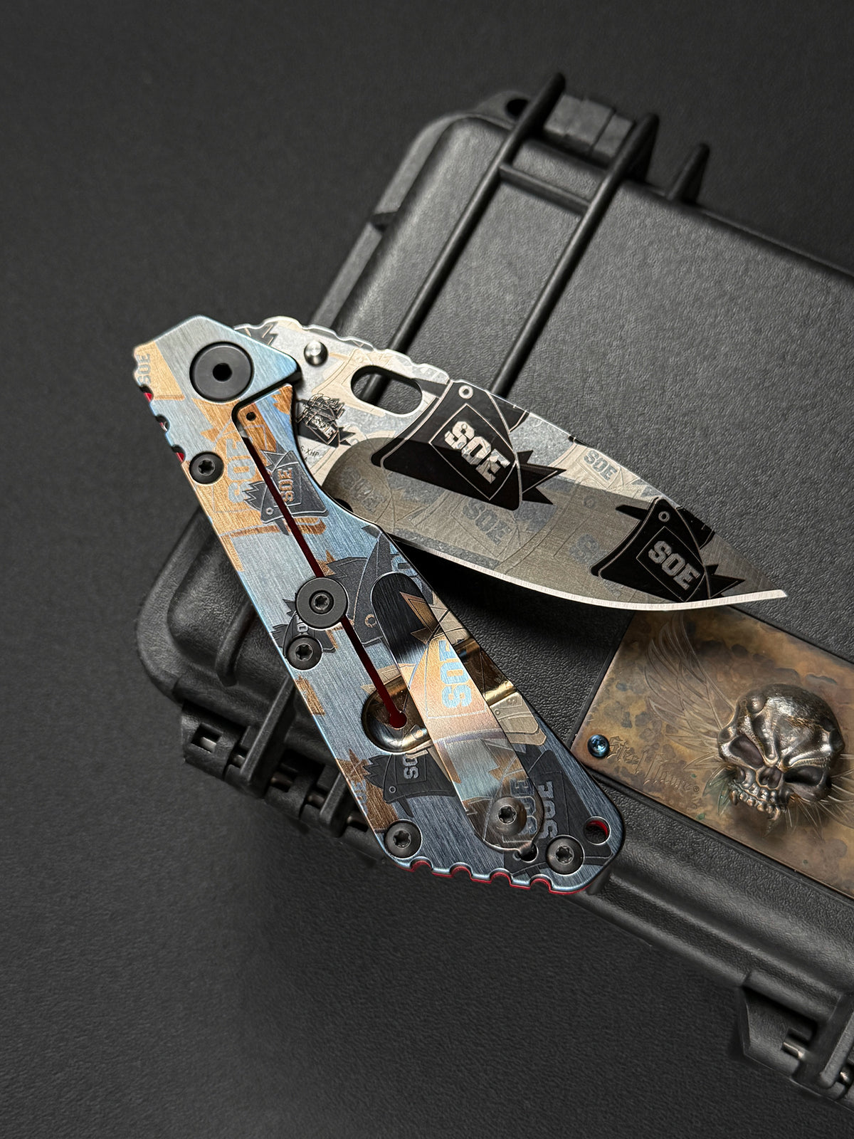 超希少 Old-School Strider Knives × SOE コラボ SMF CTS-XHP｜レッドアルミ SOE