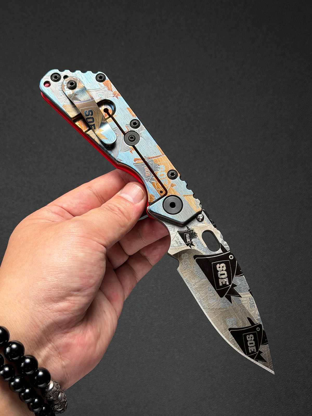 超希少 Old-School Strider Knives × SOE コラボ SMF CTS-XHP｜レッドアルミ SOE