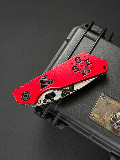 超希少 Old-School Strider Knives × SOE コラボ SMF CTS-XHP｜レッドアルミ SOE