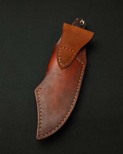 Ultra-Rare ONE-OFF SUNIZUMI KNIVES “Brown Bear” – Seki Knife Show Exclusive / ATS-34 Layered Steel / 7mm Thick Bowie Knife