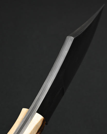 Ultra-Rare ONE-OFF SUNIZUMI KNIVES “Brown Bear” – Seki Knife Show Exclusive / ATS-34 Layered Steel / 7mm Thick Bowie Knife