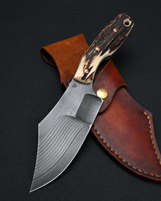 Ultra-Rare ONE-OFF SUNIZUMI KNIVES “Brown Bear” – Seki Knife Show Exclusive / ATS-34 Layered Steel / 7mm Thick Bowie Knife