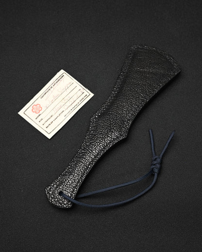 Rare Sunizumi Shoten × Wtopia Bear Leather EDC Paddle – Internal Steel Plate / Bronze & Silver Emblem / Made in Japan