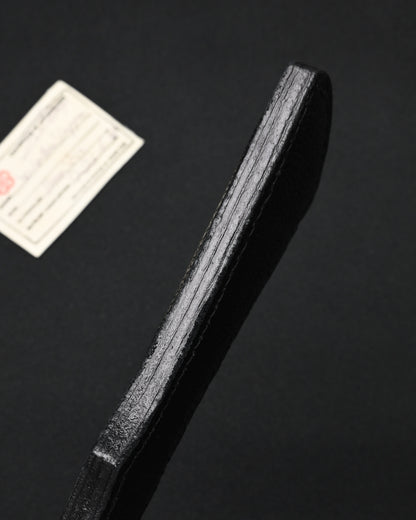 Rare Sunizumi Shoten × Wtopia Bear Leather EDC Paddle – Internal Steel Plate / Bronze & Silver Emblem / Made in Japan
