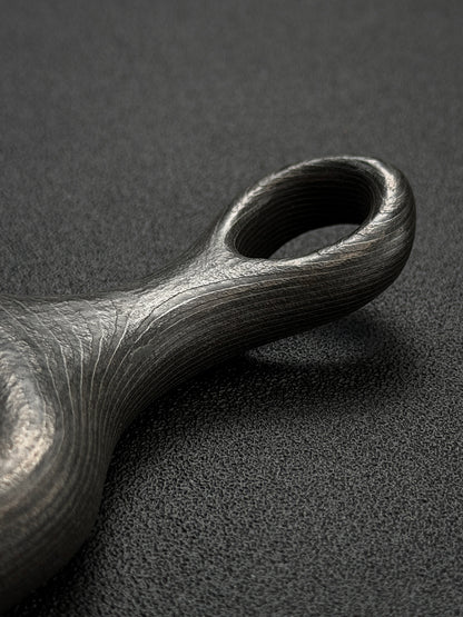 Rare TANGZUO Hand-Forged Damascus Custom Slingshot – Artisan Metalwork Collectible