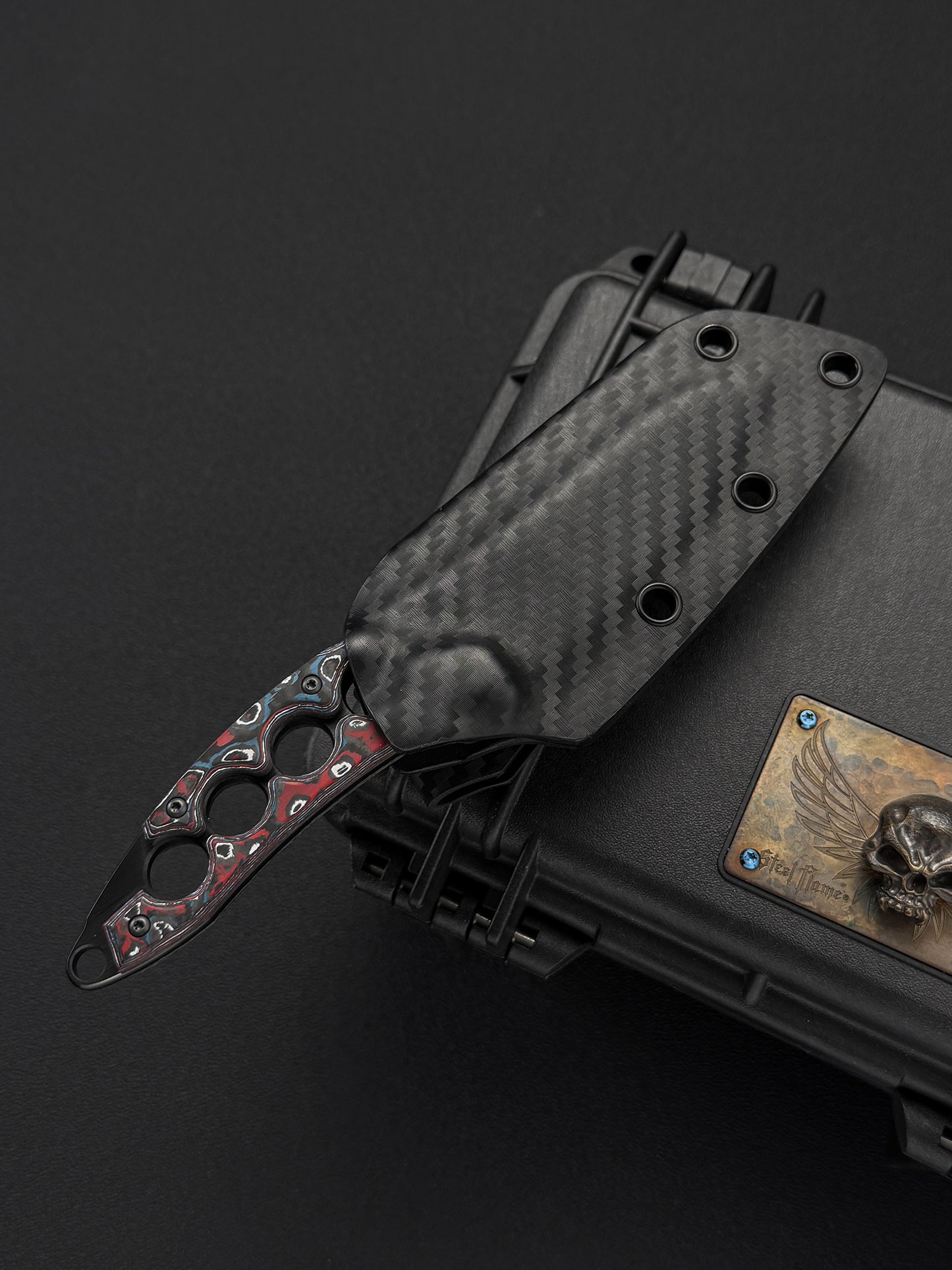 Tomoyuki Nemoto knives ZDP-189 Black DLC Ceramic Carbon Fiber Custom EDC Fixed Blade