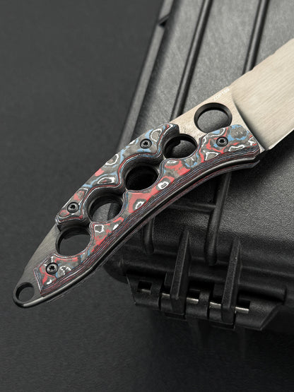 Tomoyuki Nemoto knives ZDP-189 Black DLC Ceramic Carbon Fiber Custom EDC Fixed Blade