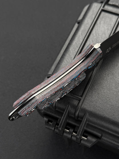 Tomoyuki Nemoto knives ZDP-189 Black DLC Ceramic Carbon Fiber Custom EDC Fixed Blade