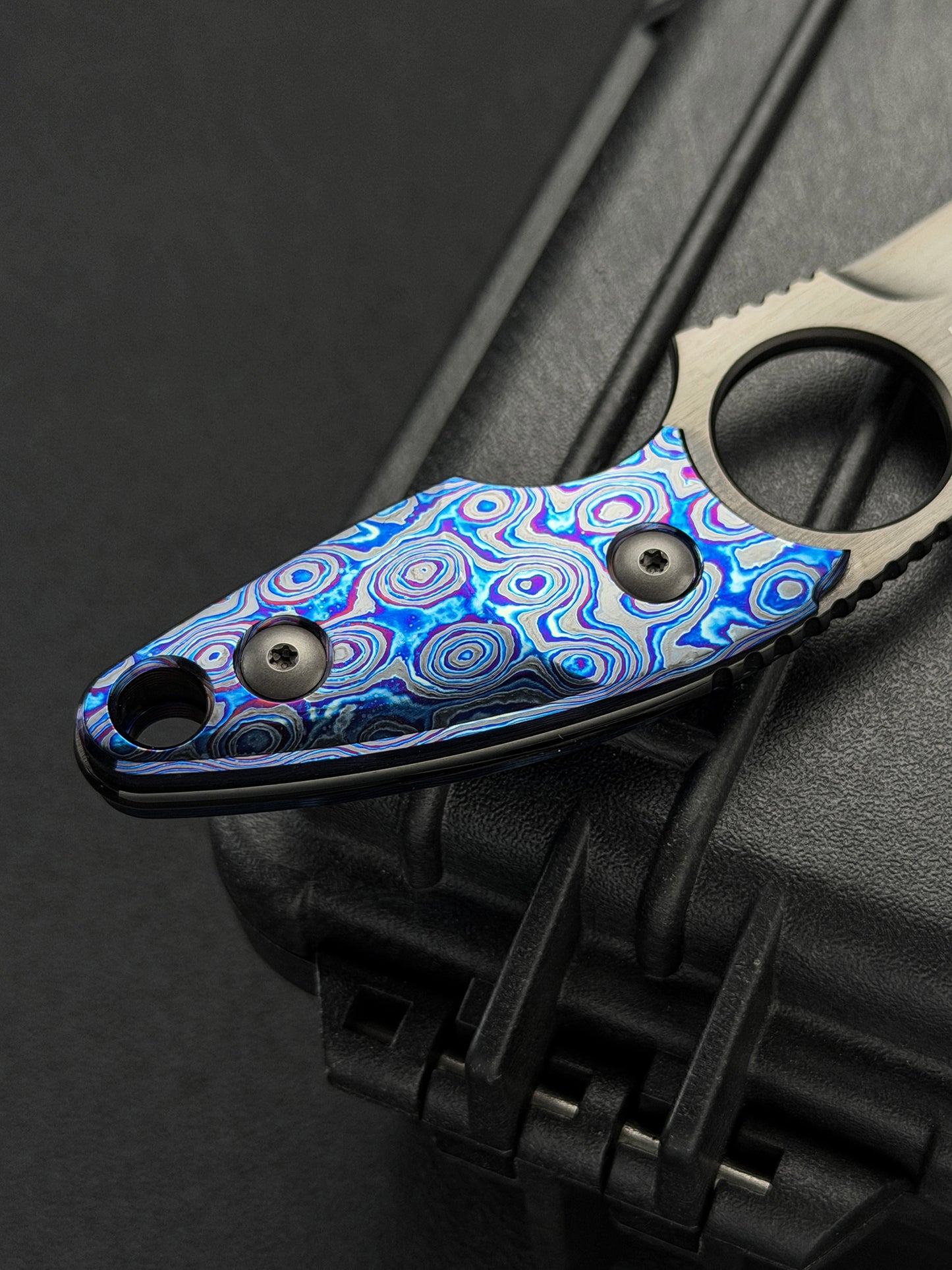 Tomoyuki Nemoto ZDP-189 DLC Fixed Blade with Zirconium Damascus Handle