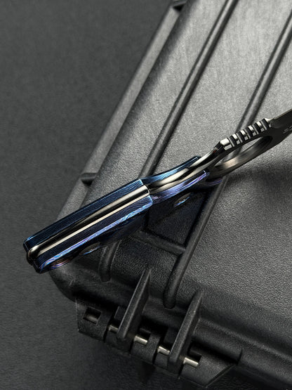 Tomoyuki Nemoto ZDP-189 DLC Fixed Blade with Zirconium Damascus Handle