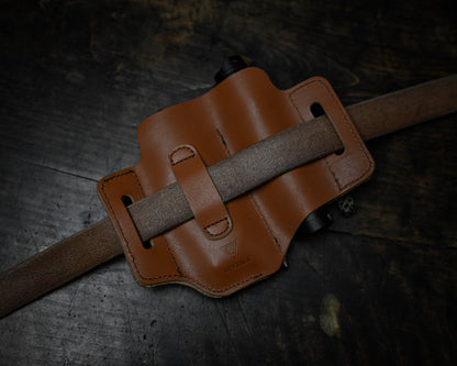 VIPERADE PL3 Leather EDC Organizer Belt Pouch with Hook & Loop Panel