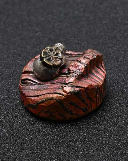 Rare ONE-OFF Wtopia 10th Anniversary × Sunizumi Shoten Mokume Gane EDC Worry Stone