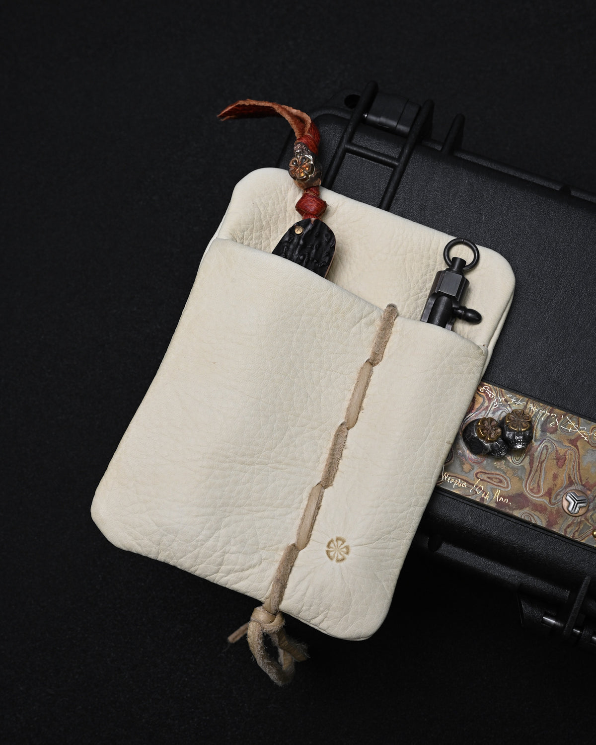 Wtopia × Etsurin コラボ 鹿革 EDC オーガナイザー｜鹿革コード仕立て・日本製