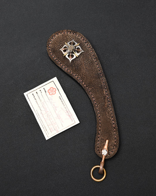Wtopia ONE-OFF Handmade EDC Leather Piece – Silver Cross & Mixed-Metal Details