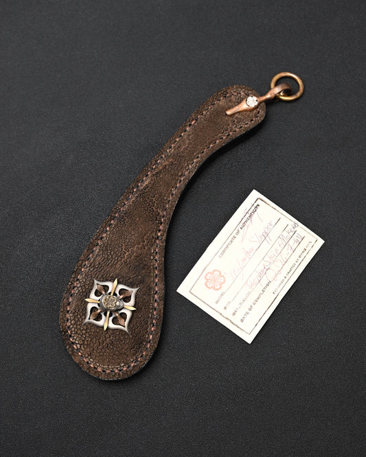 Wtopia ONE-OFF Handmade EDC Leather Piece – Silver Cross & Mixed-Metal Details
