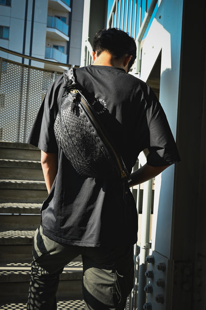 Rare ONE-OFF Wtopia Handmade Black Snakeskin Vintage Waist / Crossbody Bag – UNIVERSAL Zipper