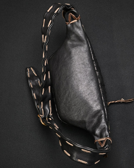 Rare ONE-OFF Wtopia Handmade Black Snakeskin Vintage Waist / Crossbody Bag – UNIVERSAL Zipper