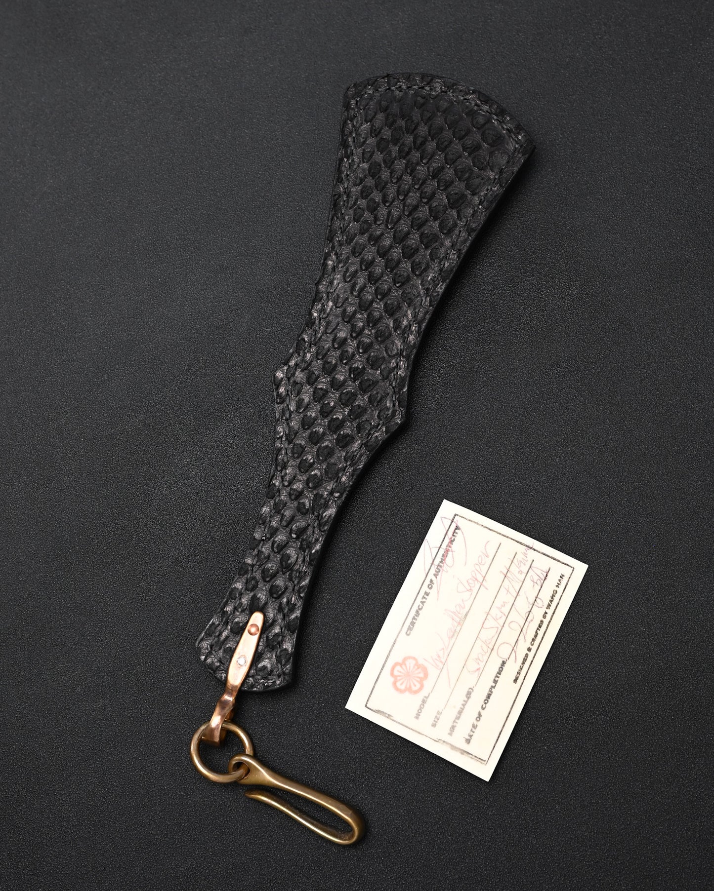 Wtopia ONE-OFF ハンドメイド レザー EDC アイテム｜シルバークロス × 銀杏インレイ