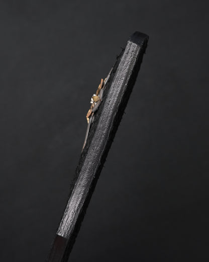Wtopia ONE-OFF ハンドメイド レザー EDC アイテム｜シルバークロス × 銀杏インレイ
