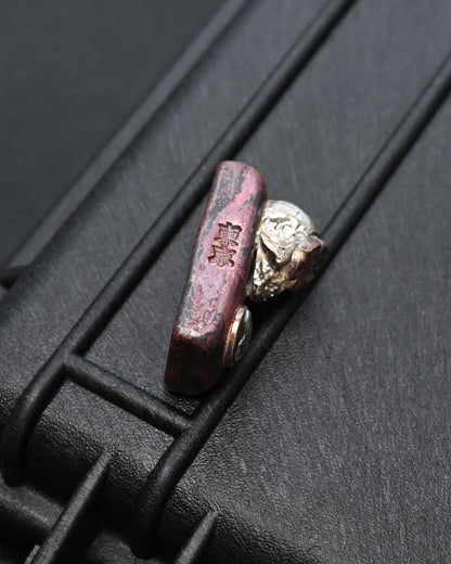 Rare ONE-OFF Wtopia Tokyo Copper Silver Skull EDC Challenge Coin / Worry Stone