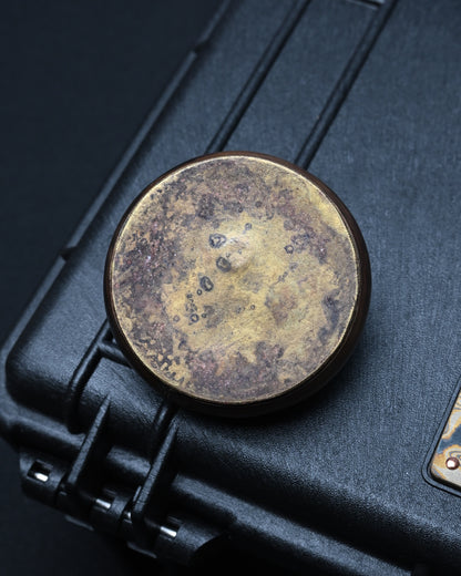 希少 ONE-OFF Wtopia 東京JKGショー限定 ハンドメイド ブロンズ灰皿 / EDC小物入れ – 925シルバースカル / ブロンズ杏花 / 作者直筆サイン入り