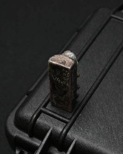Rare ONE-OFF Wtopia “Tokyo” Silver Skull Floral EDC Challenge Coin / Worry Stone – Made in Japan