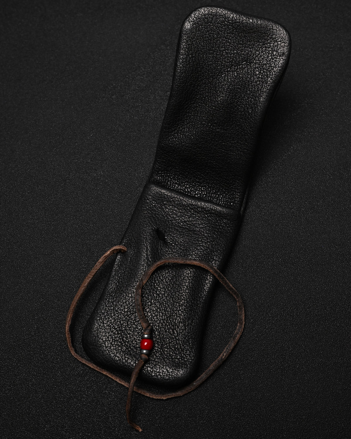 Wtopia Rare Leather Folding EDC Organizer – Deerskin Cord, Silver & Glass Details / Made in Japan
