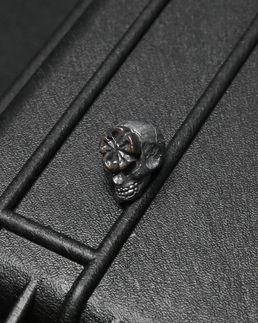 Wtopia Silver Skull & Bronze Floral EDC Bead – Made in Japan