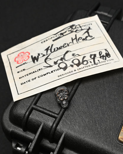 Wtopia シルバースカル × ブロンズ杏花 EDC ビーズ｜日本製