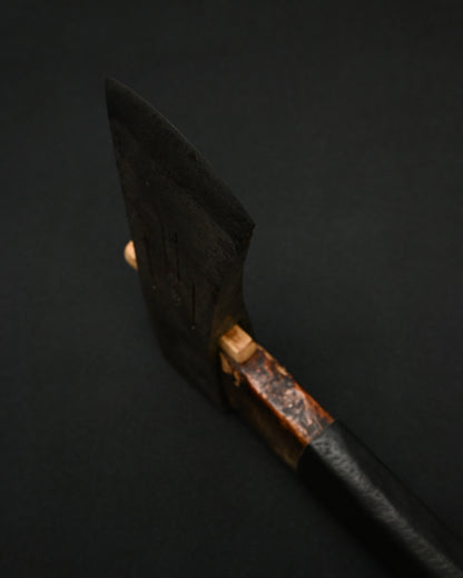 Rare ONE-OFF Wtopia × Sunizumi “Nobumitsu” Restored Japanese Antique Axe – Shirogami #2 / Wild Boar Leather