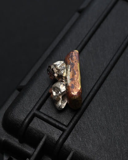 Rare ONE-OFF Wtopia × Sunizumi Shoten Double Skull Mixed-Metal EDC Challenge Coin / Worry Stone
