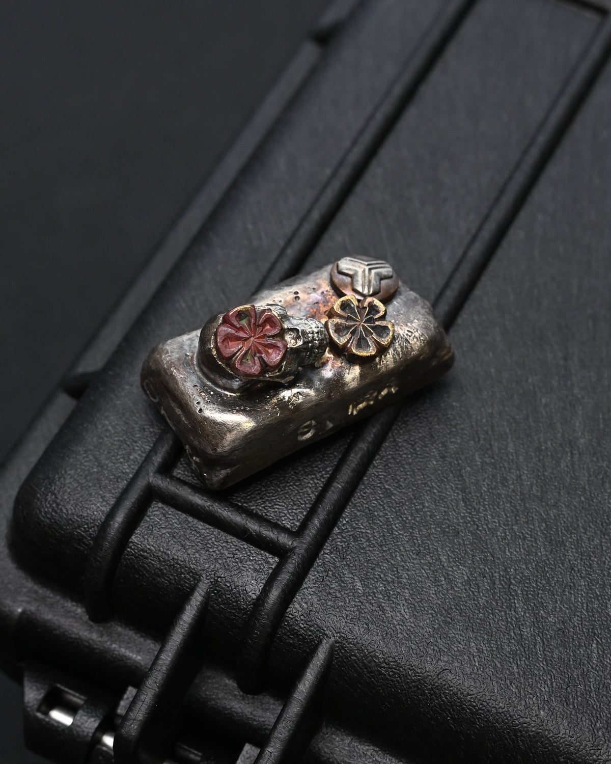 希少 ONE-OFF Wtopia × 三泉商店 シルバー EDC チャレンジコイン / ウォーリーストーン｜カッパー杏花 × シルバースカル