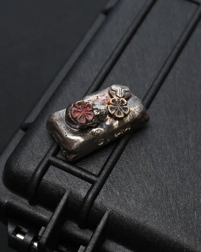 希少 ONE-OFF Wtopia × 三泉商店 シルバー EDC チャレンジコイン / ウォーリーストーン｜カッパー杏花 × シルバースカル