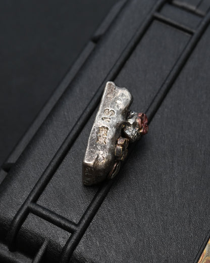 希少 ONE-OFF Wtopia × 三泉商店 シルバー EDC チャレンジコイン / ウォーリーストーン｜カッパー杏花 × シルバースカル