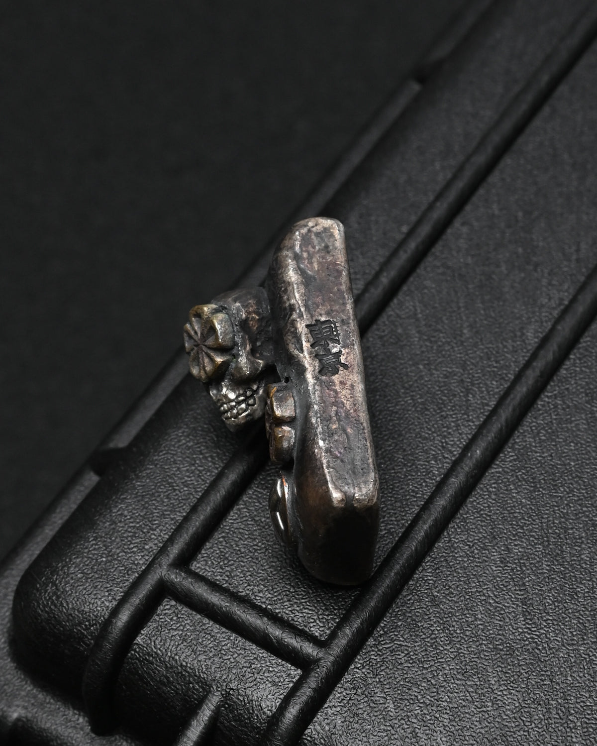 希少 ONE-OFF Wtopia × 三泉商店 シルバースカル EDC チャレンジコイン / ウォーリーストーン｜ブロンズ杏花・三泉シルバー紋飾｜日本製