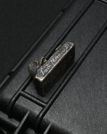 希少 ONE-OFF Wtopia × 三泉商店 シルバースカル EDC チャレンジコイン / ウォーリーストーン｜ブロンズ杏花・三泉シルバー紋飾｜日本製