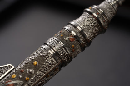 Xunmu Hand-Engraved “Lunar Galaxy” TACTICALGEEK × Hidetoshi Nakayama Gennai Pen SL01 – Bronze & Copper Inlay