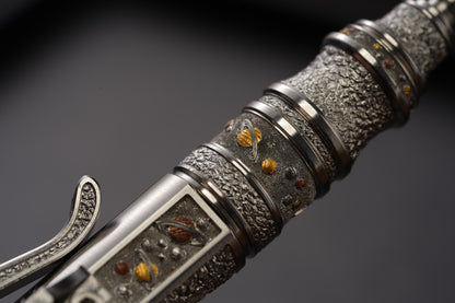 Xunmu Hand-Engraved “Lunar Galaxy” TACTICALGEEK × Hidetoshi Nakayama Gennai Pen SL01 – Bronze & Copper Inlay