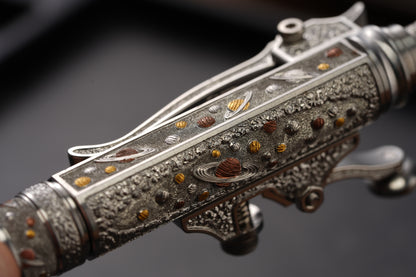 Xunmu Hand-Engraved “Lunar Galaxy” TACTICALGEEK × Hidetoshi Nakayama Gennai Pen SL01 – Bronze & Copper Inlay