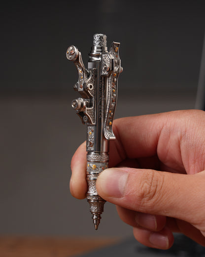 Xunmu Hand-Engraved “Lunar Galaxy” TACTICALGEEK × Hidetoshi Nakayama Gennai Pen SL01 – Bronze & Copper Inlay
