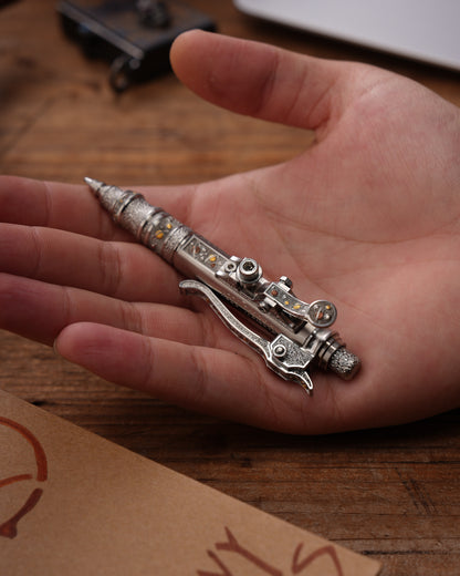 Xunmu Hand-Engraved “Lunar Galaxy” TACTICALGEEK × Hidetoshi Nakayama Gennai Pen SL01 – Bronze & Copper Inlay