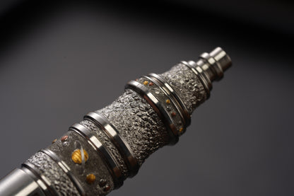 Xunmu Hand-Engraved “Lunar Galaxy” TACTICALGEEK × Hidetoshi Nakayama Gennai Pen SL01 – Bronze & Copper Inlay