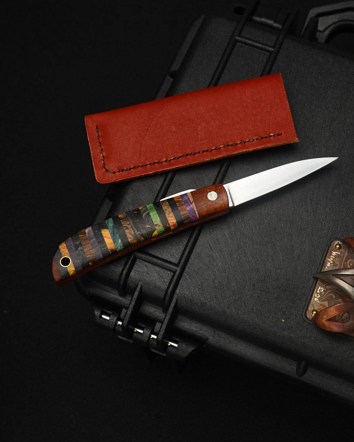 Yoshimi Koto Handmade Higonokami EDC Folding Knife K2612 – VG10 / Stabilized Wood