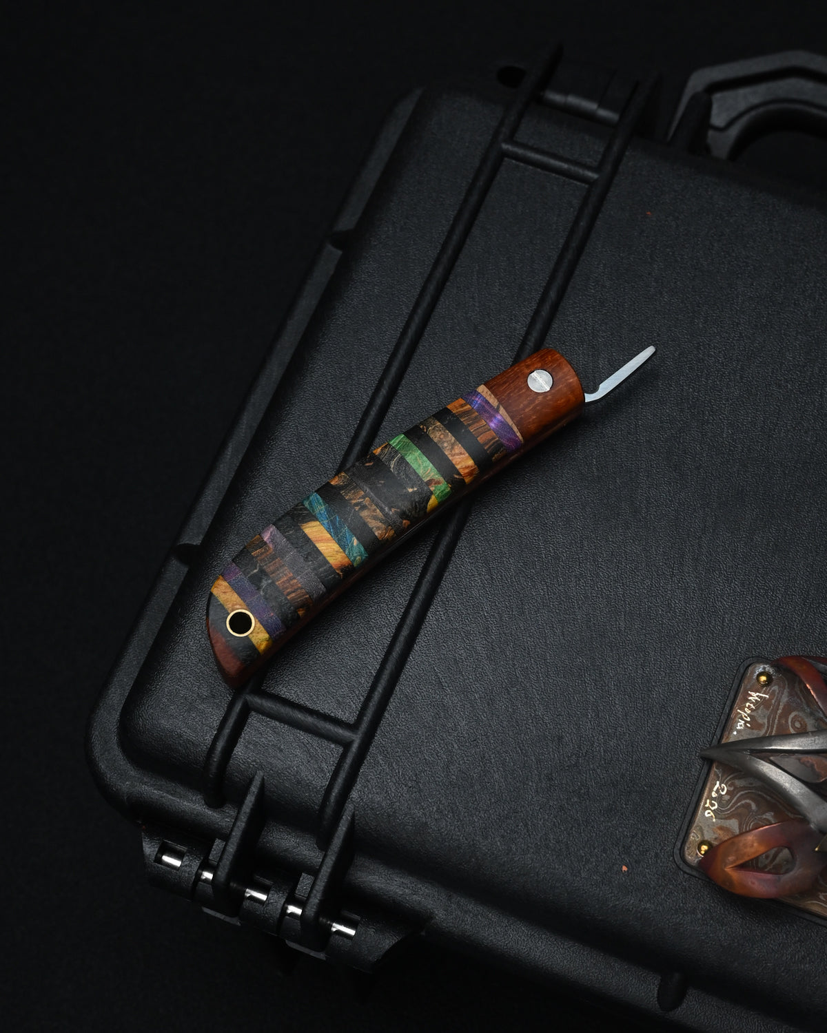 Yoshimi Koto Handmade Higonokami EDC Folding Knife K2612 – VG10 / Stabilized Wood