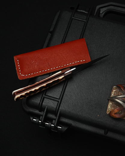 Yoshimi Koto Handmade Higonokami EDC Folding Knife K2614 – D2 Steel / Wood & Deer Antler Handle