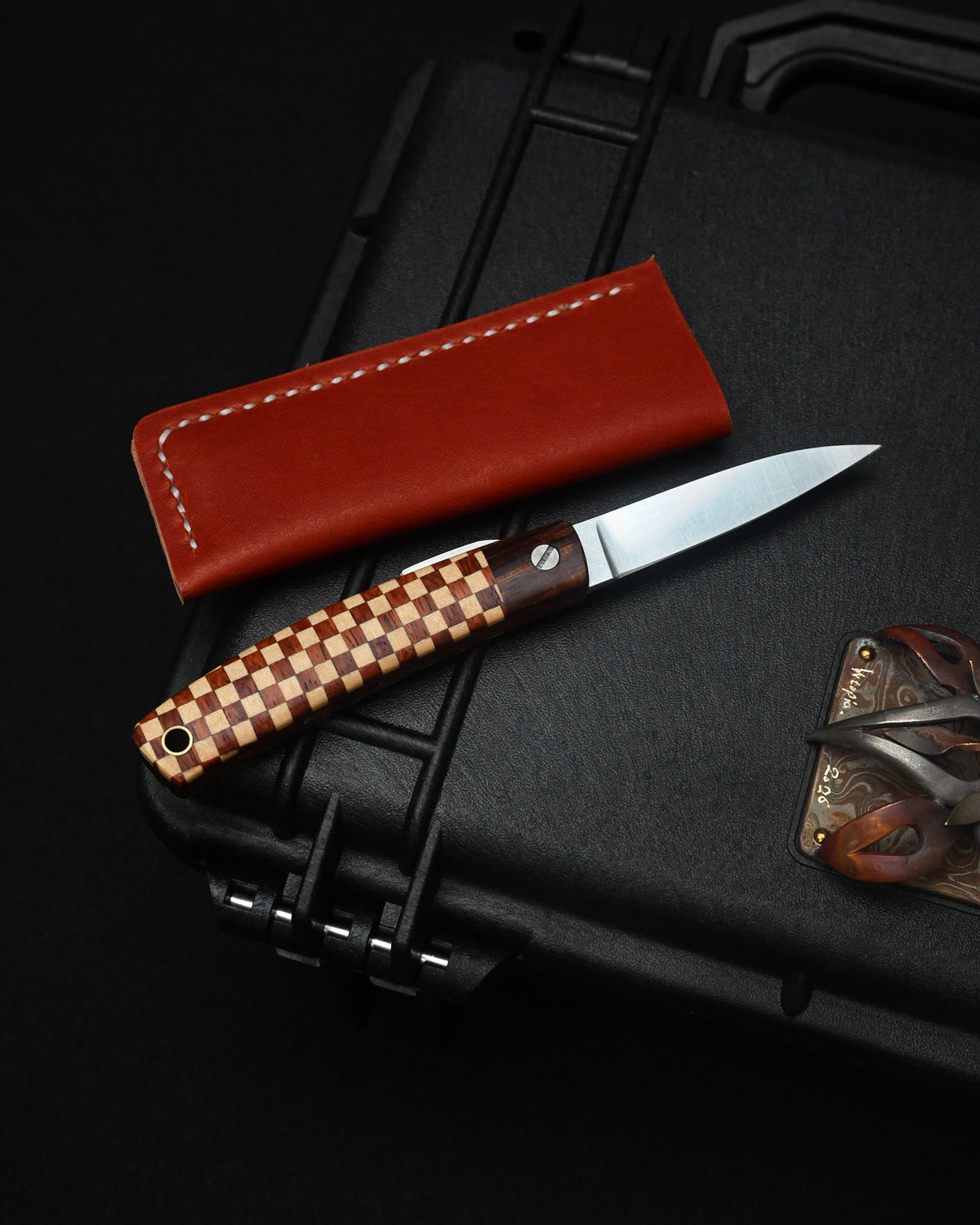 Yoshimi Koto Handmade Higonokami EDC Folding Knife K2616 – VG10 / Stabilized Wood