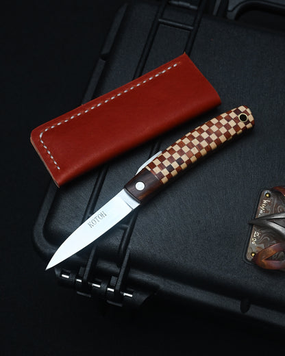 Yoshimi Koto Handmade Higonokami EDC Folding Knife K2616 – VG10 / Stabilized Wood